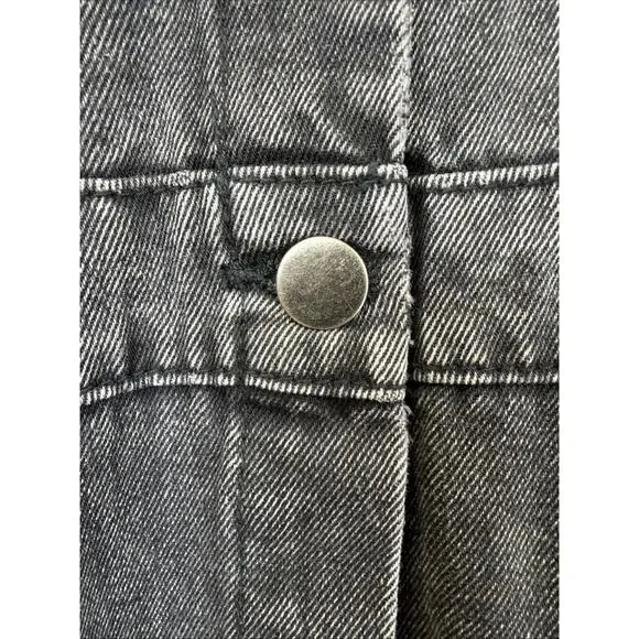 NWT Gilli Black Denim Button Up Dress w/ Pockets #1403 Size SMALL - Picture 4 of 9